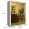 Obrazek Szafa Platinum T3 150 biały marmur/biały 