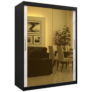 Szafa Platinum T3 150 czarny marmur/biały 