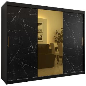 Szafa Platinum T1 250 czarny marmur/czarny 