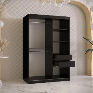 Obrazek Szafa Platinum T2 120 czarny marmur/czarny 