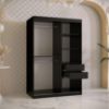 Obrazek Szafa Platinum T2 150 czarny marmur/czarny 