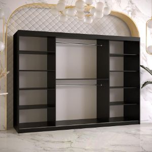 Obrazek Szafa Platinum T2 250 czarny marmur/czarny 