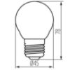Obrazek Żarówka XLED G45 E27 6W-NW