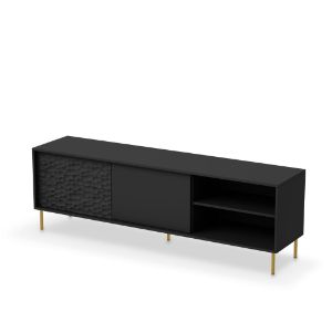 Obrazek Szafka RTV Blacky 180 czarny/złoty