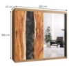 Obrazek Szafa Resin II 200 Dąb Artisan/Lustro
