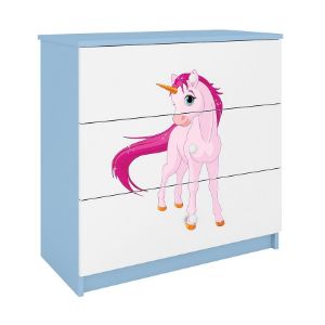 Komoda Dla Dzieci Babydreams Niebieski – Jednorożec