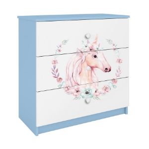 Komoda Dla Dzieci Babydreams Niebieski – Konik