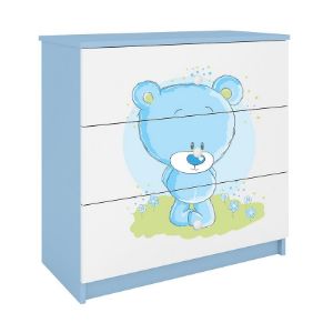 Komoda Dla Dzieci Babydreams Niebieski – Miś Niebieski