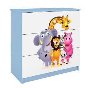 Komoda Dla Dzieci Babydreams Niebieski – Zoo