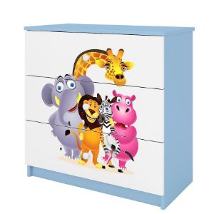 Obrazek Komoda Dla Dzieci Babydreams Niebieski – Zoo