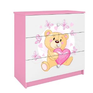 Komoda Dla Dzieci Babydreams Różowy – Miś Motyl