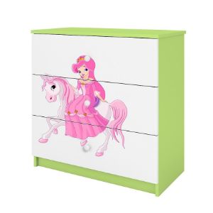 Obrazek Komoda Dla Dzieci Babydreams Zielony – Księżniczka 1