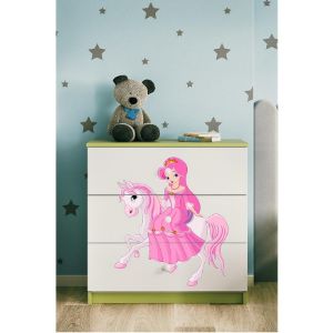 Obrazek Komoda Dla Dzieci Babydreams Zielony – Księżniczka 1