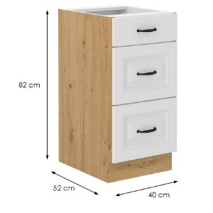 Obrazek Szafka kuchenna Stilo biały mat/artisan 40D 3S BB