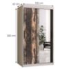Obrazek Szafa Rustic II 100 biały/lustro