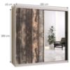 Obrazek Szafa Rustic II 180 biały/lustro