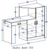 Obrazek Biurko z komodą Nico 150 biały/dąb jasny nr-11