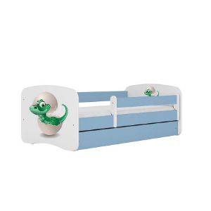 Łóżko dziecięce z materacem i szufladą Babydreams Niebieski 70x140 Dino