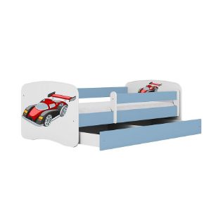 Łóżko dziecięce z materacem i szufladą Babydreams Niebieski 80x180 Auto