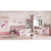 Obrazek Łóżko dziecięce z materacem i szufladą Babydreams Różowe 70x140 Jednorożec