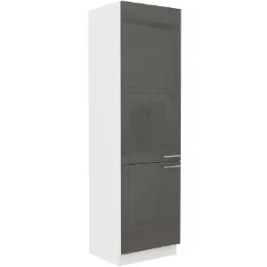 Szafka Kuchenna Lara 60dk-210 2f Bb Szary Połysk