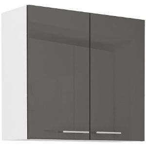 Szafka Kuchenna Lara 80g-72 2f Szary Połysk