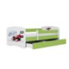 Obrazek Łóżko dziecięce z materacem i szufladą Babydreams Zielone 70x140 Formuła