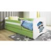 Obrazek Łóżko dziecięce z materacem i szufladą Babydreams Zielone 80x160 Szop