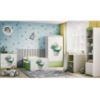 Obrazek Łóżko dziecięce z materacem i szufladą Babydreams Zielone 80x160 Dino