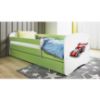 Obrazek Łóżko dziecięce z materacem i szufladą Babydreams Zielone 80x180 Auto