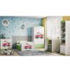 Obrazek Łóżko dziecięce z materacem i szufladą Babydreams Zielone 80x180 Straż Pożarna