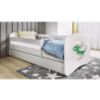 Obrazek Łóżko dziecięce z materacem i szufladą Babydreams Biały 70x140 Dino