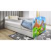Obrazek Łóżko dziecięce z materacem i szufladą Babydreams Biały 70x140 Safari