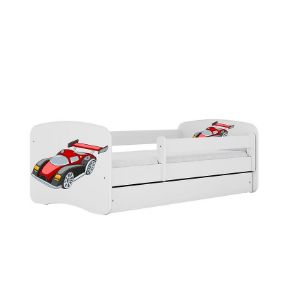 Łóżko dziecięce z materacem i szufladą Babydreams Biały 80x180 Auto