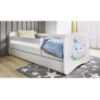Obrazek Łóżko dziecięce z materacem i szufladą Babydreams Biały 80x180 Słonik