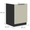 Obrazek Szafka kuchenna Arona cashmere 50zl 1f bb