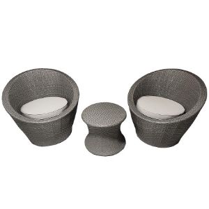 Obrazek Komplet mebli ogrodowych 2+1 szary 160103