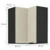 Obrazek Szafka kuchenna Arona cashmere 60x60 Gn-72 1f (90°)