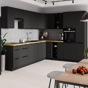 Obrazek Szafka kuchenna Siena czarny matowy 50d 1f 1s bb