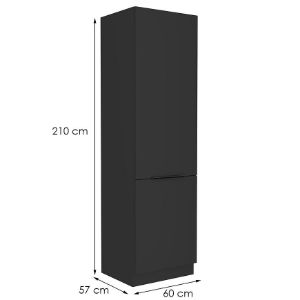 Obrazek Szafka kuchenna Siena czarny matowy 60dk-210 2f