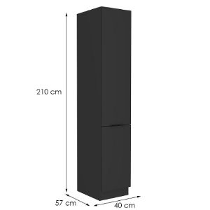 Obrazek Szafka kuchenna Siena czarny matowy 40dk-210 2f
