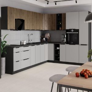 Obrazek Szafka kuchenna Siena/Monza/Arona czarny matowy 30d Zak bb