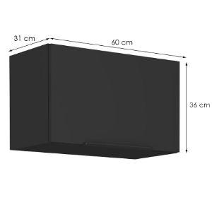 Obrazek Szafka kuchenna Siena czarny matowy 60gu-36 1f