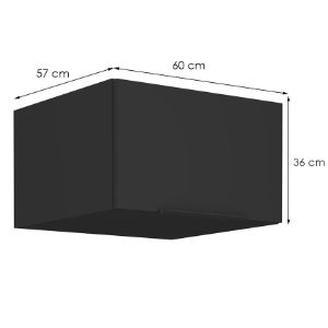 Obrazek Szafka kuchenna Siena czarny matowy 60 Nagu-36 1f