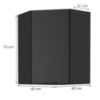 Obrazek Szafka kuchenna Siena czarny matowy 60x60 Gn-90 1f (45°)