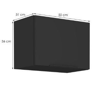 Obrazek Szafka kuchenna Siena czarny matowy 50gu-36 1f