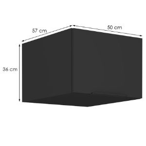 Obrazek Szafka kuchenna Siena czarny matowy 50 Nagu-36 1f