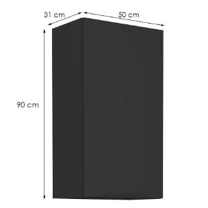 Obrazek Szafka kuchenna Siena czarny matowy 50g-90 1f
