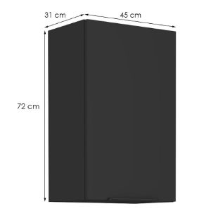 Obrazek Szafka kuchenna Siena czarny matowy 45g-72 1f
