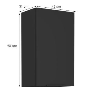 Obrazek Szafka kuchenna Siena czarny matowy 45g-90 1f